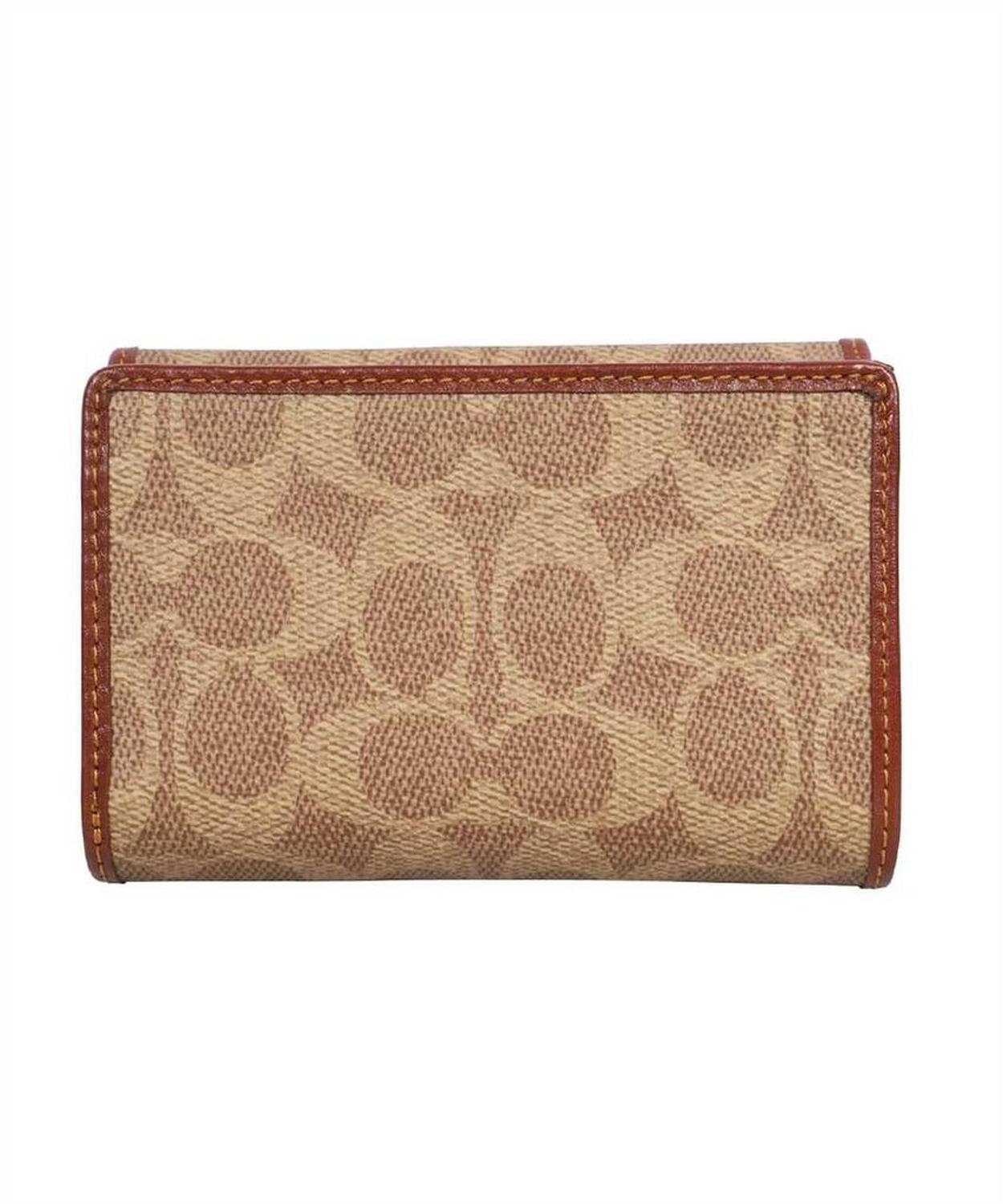 Coach Studio Monogram-Printed Logo Plaque Wallet