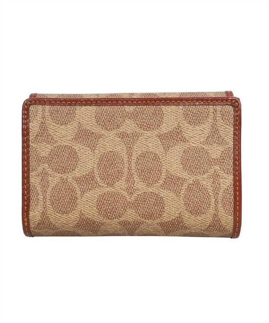 Coach Studio Monogram-Printed Logo Plaque Wallet