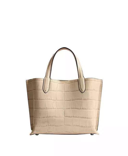 Embossed Croc Willow Small Tote Bag
