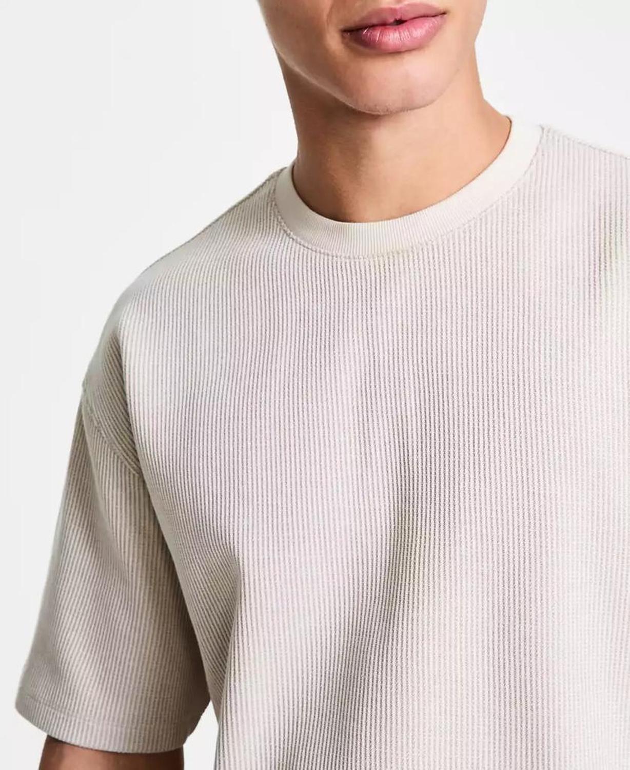 Men's Relaxed Fit Waffle Knit Short Sleeve T-Shirt