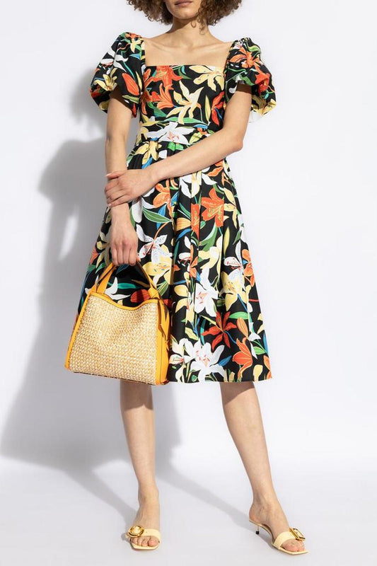 Kate Spade Floral Puff Sleeve Dress