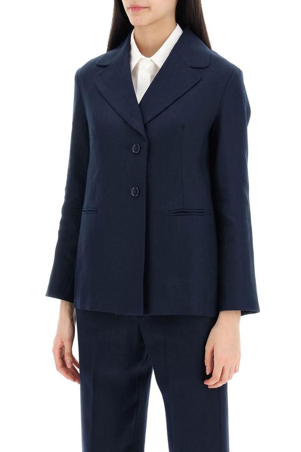 S Max Mara "single-Breasted Linen Jacket Souvenir
