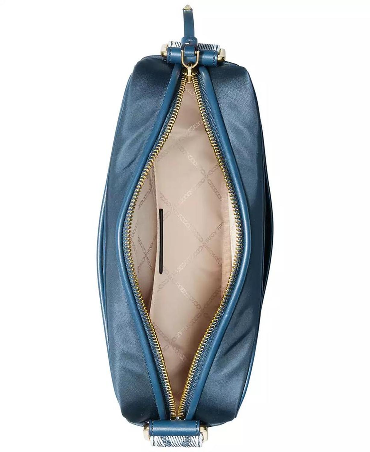 Logo Large Nylon Crossbody with Webbing Strap