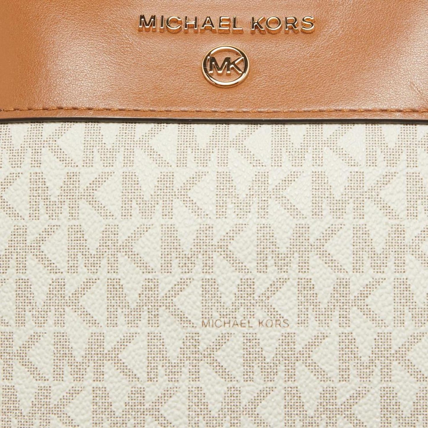 Michael Kors Signature Coated Canvas And Leather Small Susan Tote