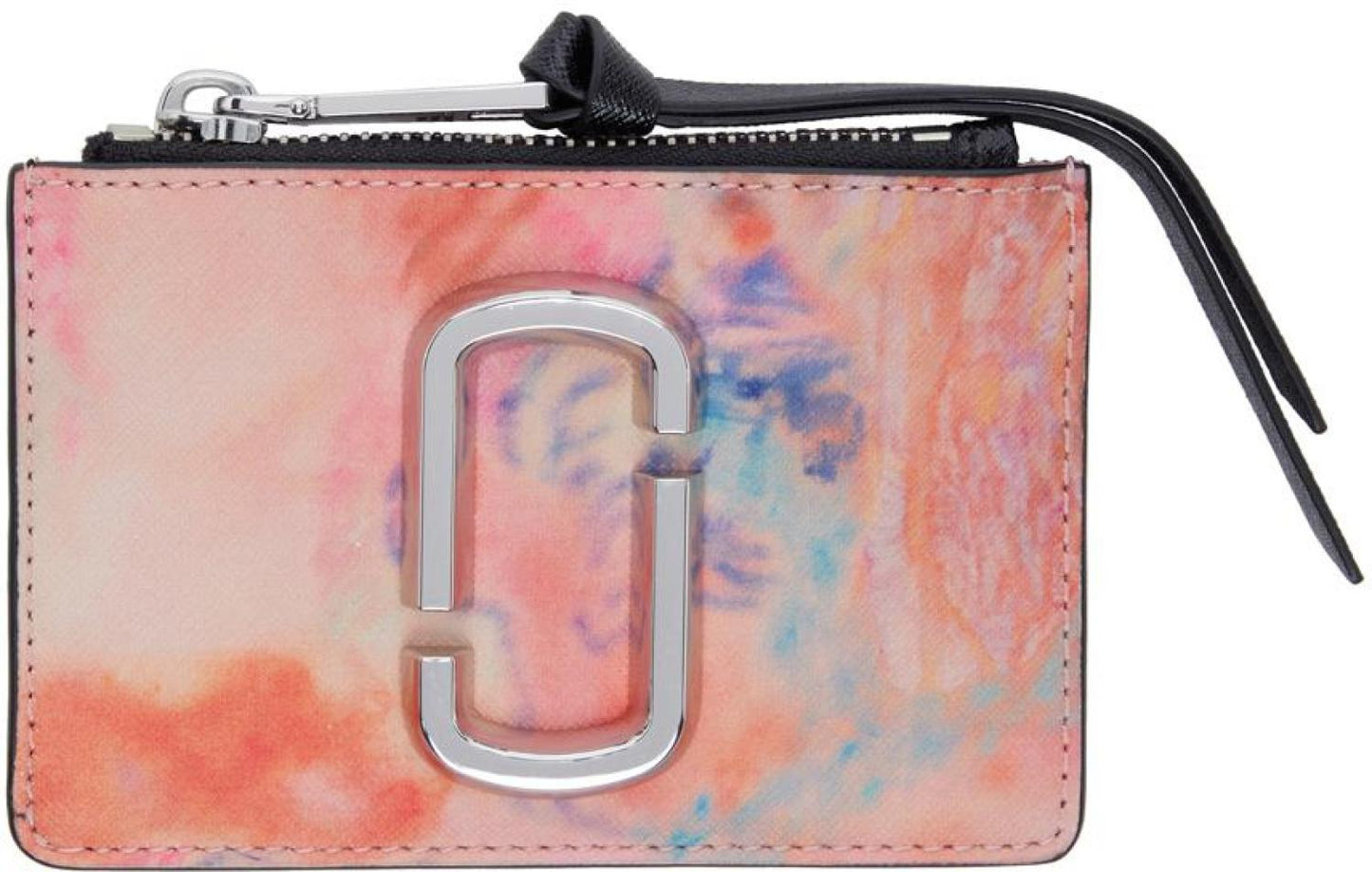 Pink Watercolor 'The Snapshot' Top-Zip Card Holder