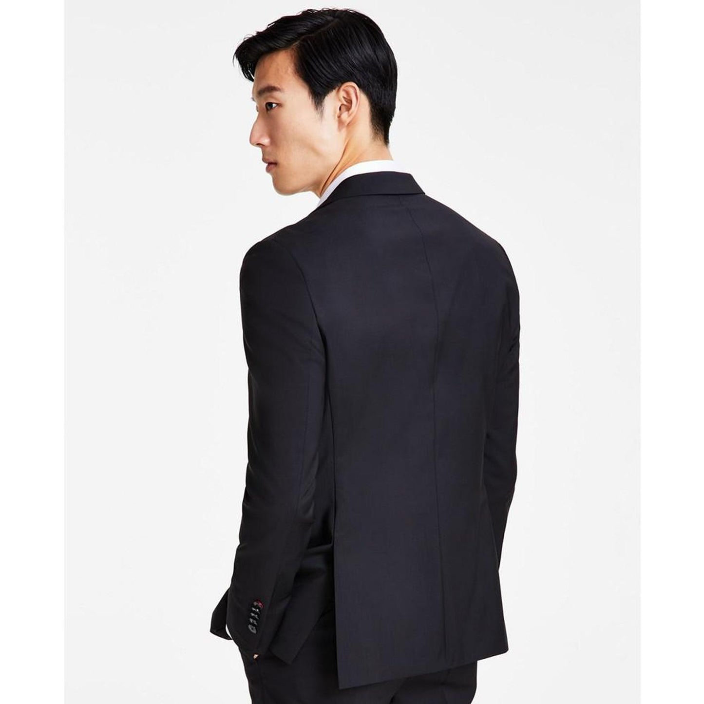 Boss Men's Modern Fit Black Wool Suit Jacket
