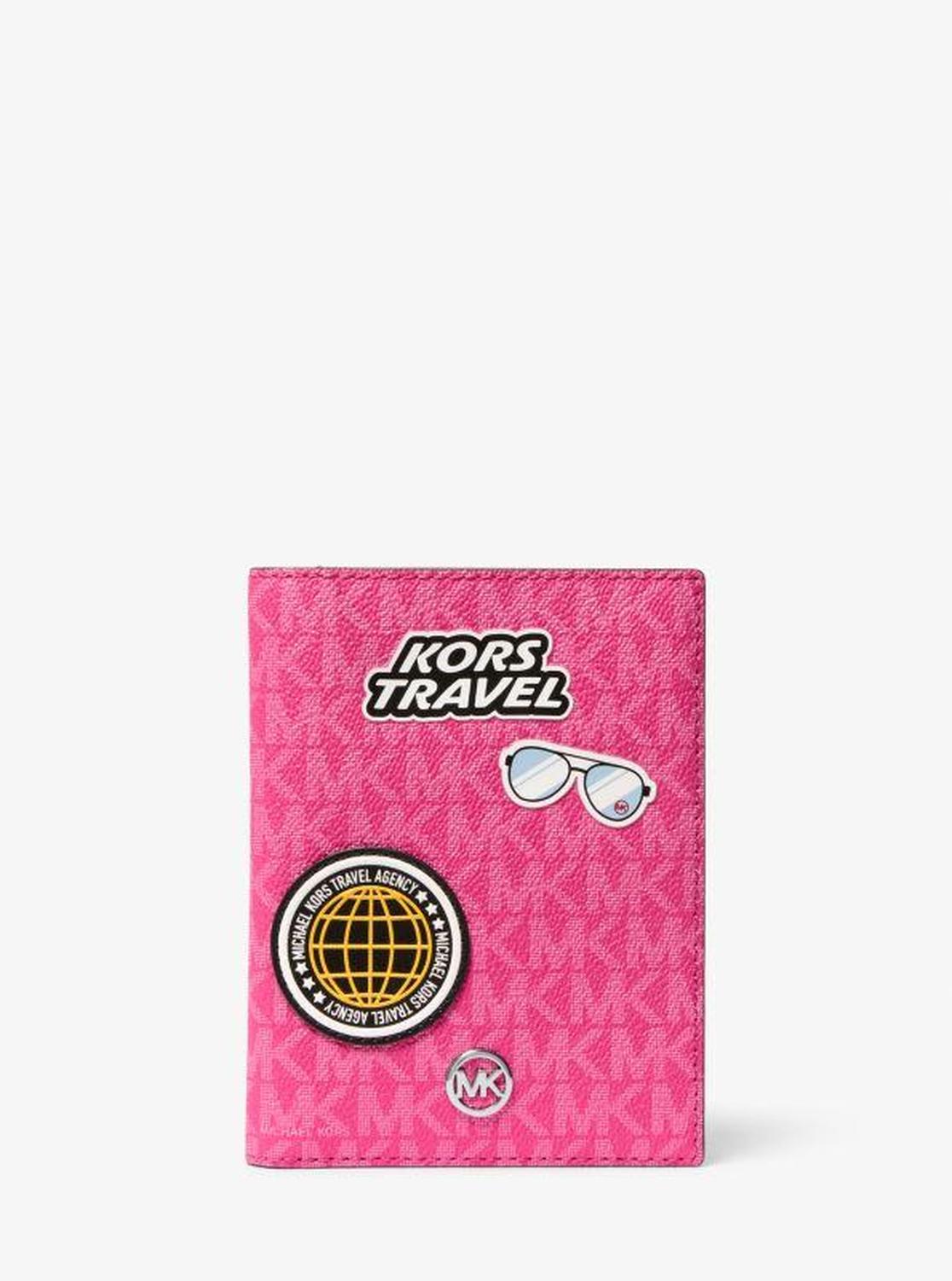 Jet Set Travel Medium Embellished Signature Logo Passport Case