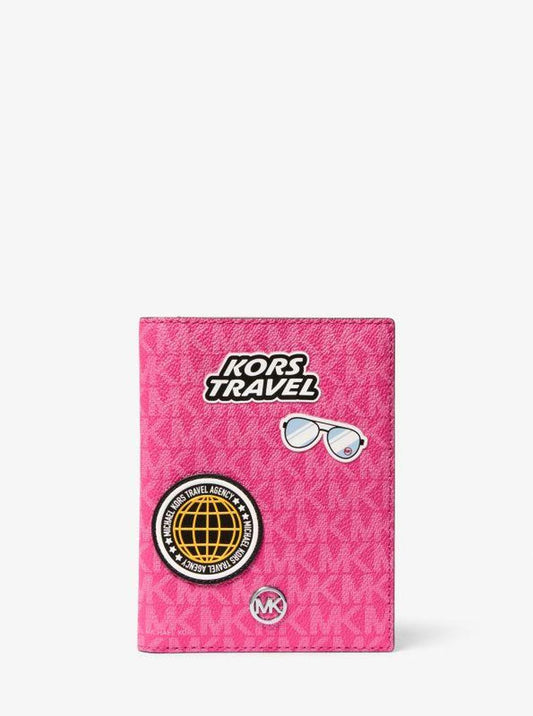 Jet Set Travel Medium Embellished Signature Logo Passport Case