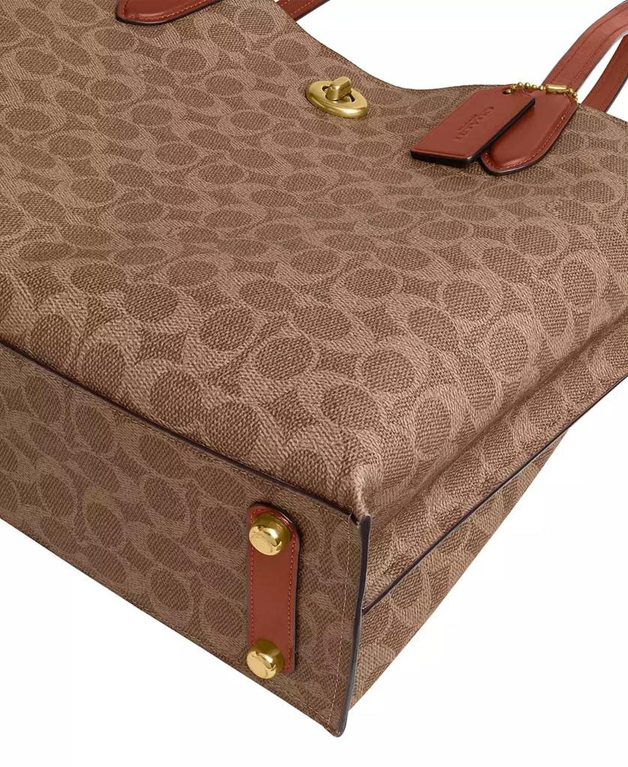 Signature Logo Willow Canvas Large Tote Bag