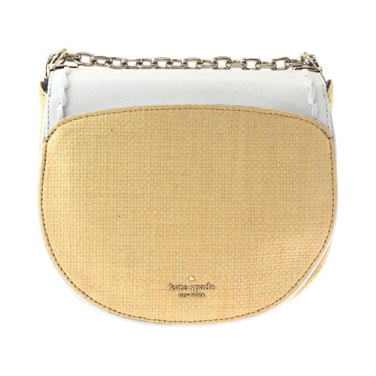 Leather Raffia Pochette Shoulder Bag (Pre-Owned)