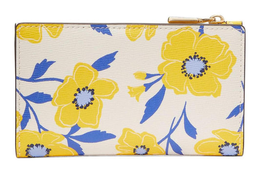 Morgan Sunshine Floral Printed Pvc Small Slim Bifold Wallet