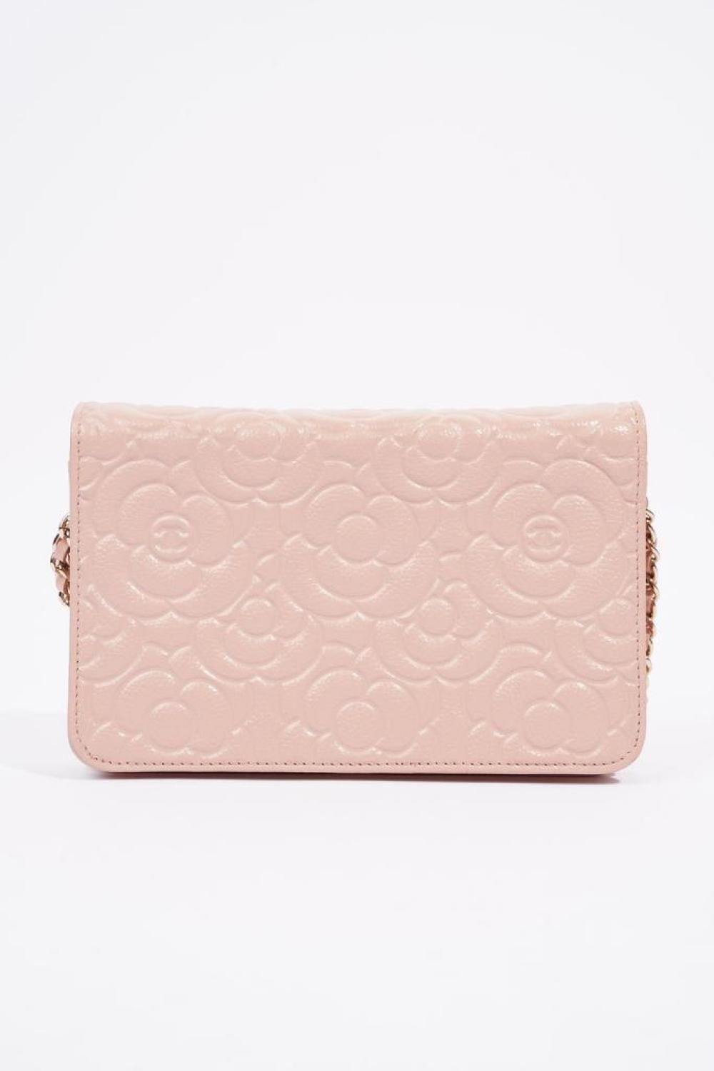 Chanel Camellia Wallet On Chain Leather