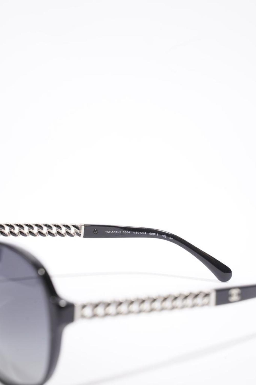 Chanel Chain Detail Polarized Sunglasses Acetate 135Mm