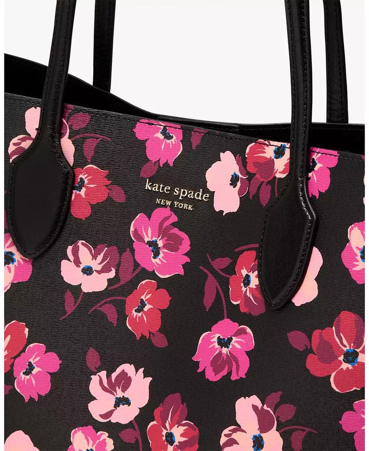 Women's Bleecker Fall Poppies Large Tote Bag