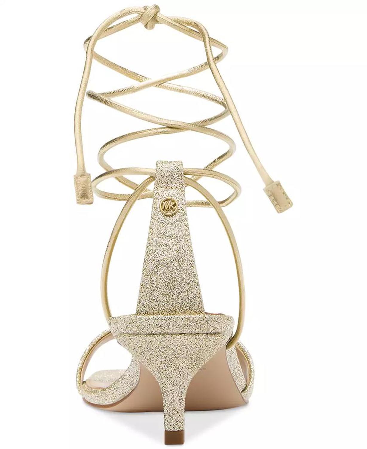 Jaida Ankle-Tie Leather Lace-Up Sandals