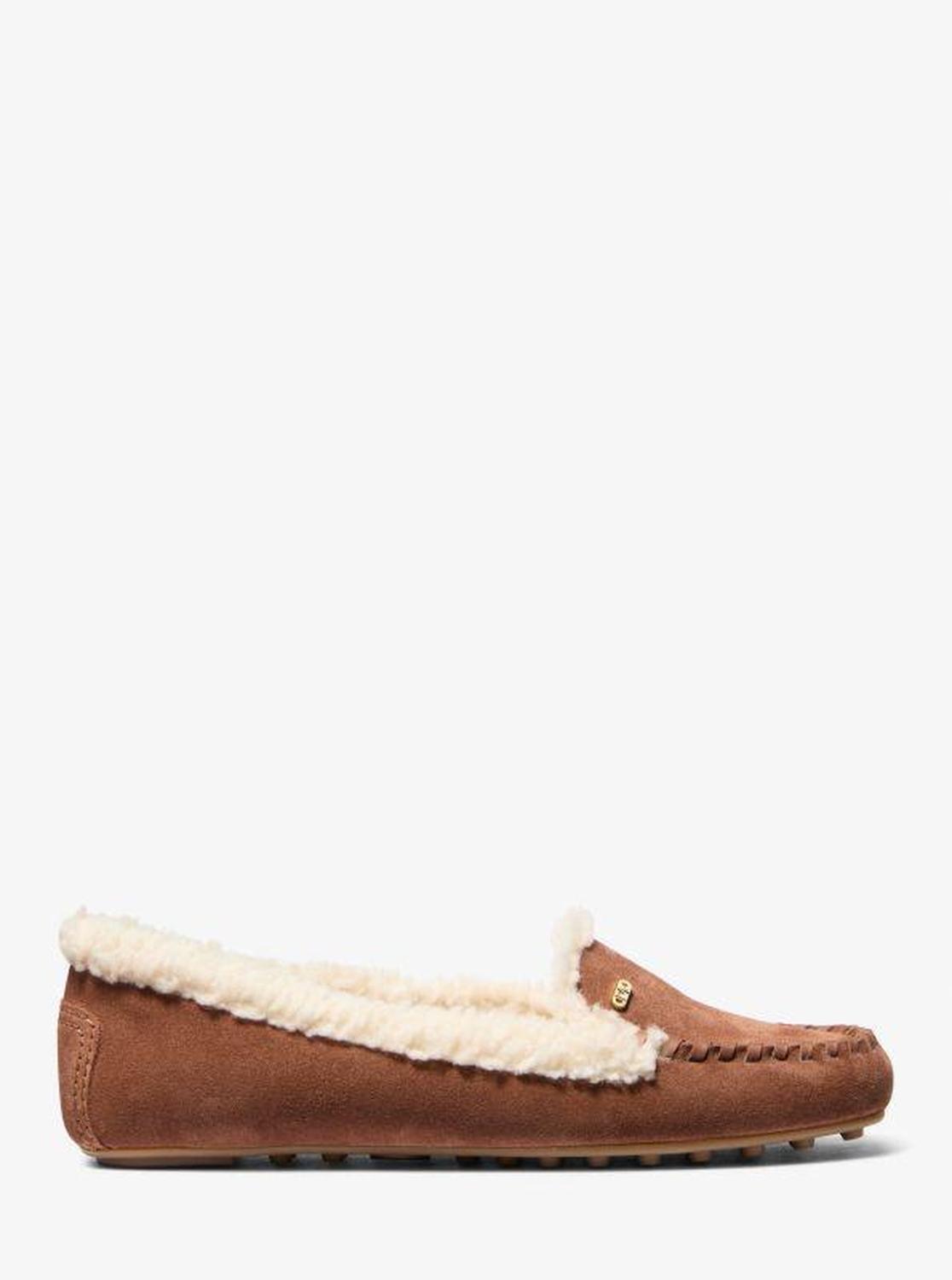Eve Suede and Faux Shearling Moccasin