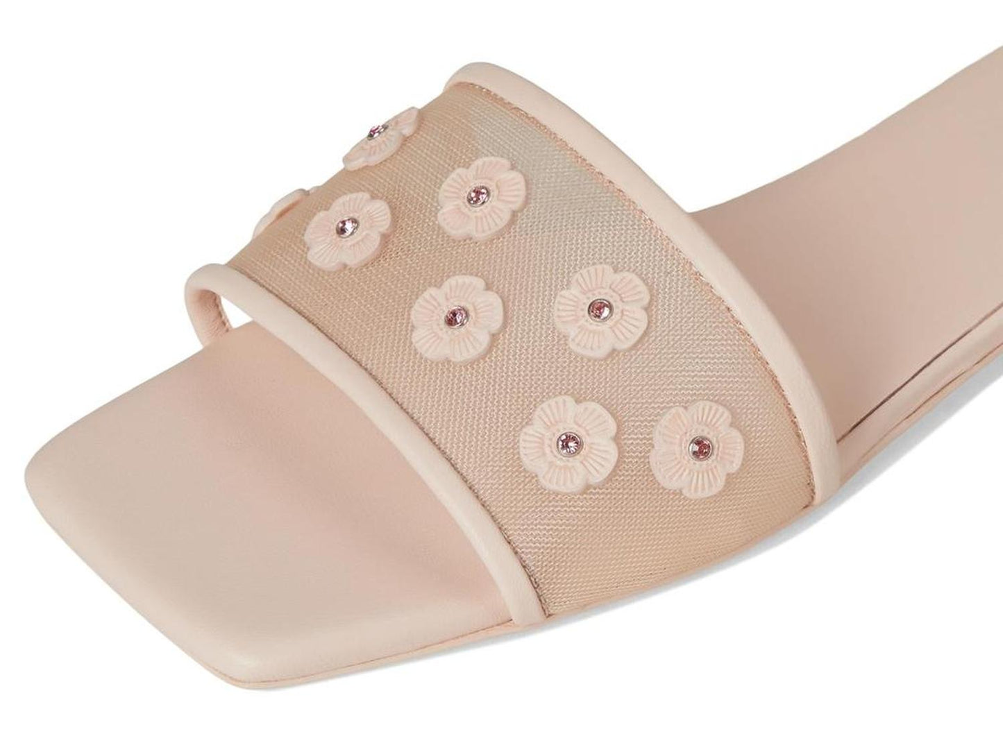 Flat Sandals With Tea Rose