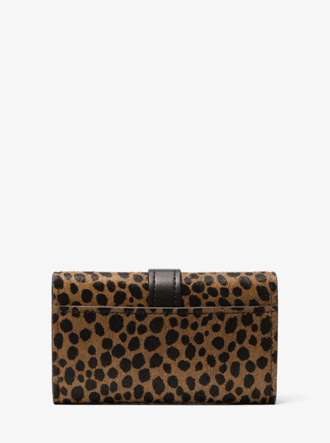 Nolita Medium Cheetah Print Calf Hair Tri-Fold Wallet