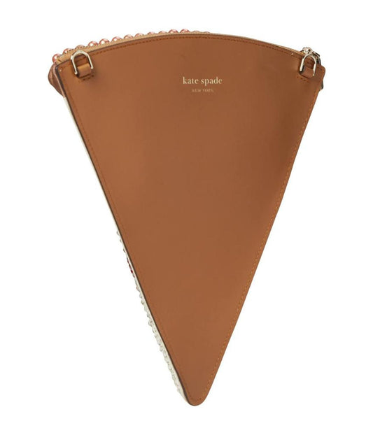 Slice Crystal Embellished Fabric 3-D Pizza Crossbody