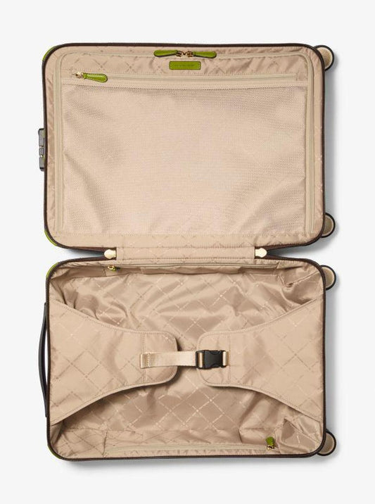 Striped Signature Logo Suitcase