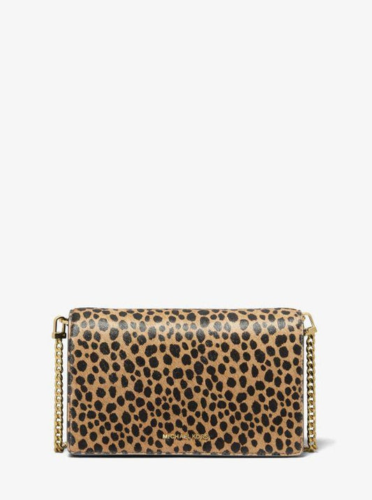 Jet Set Medium Cheetah Print Calf Hair Crossbody Bag