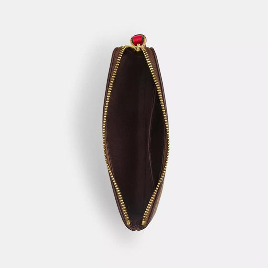 Corner Zip Wristlet In Signature Canvas With Stripe