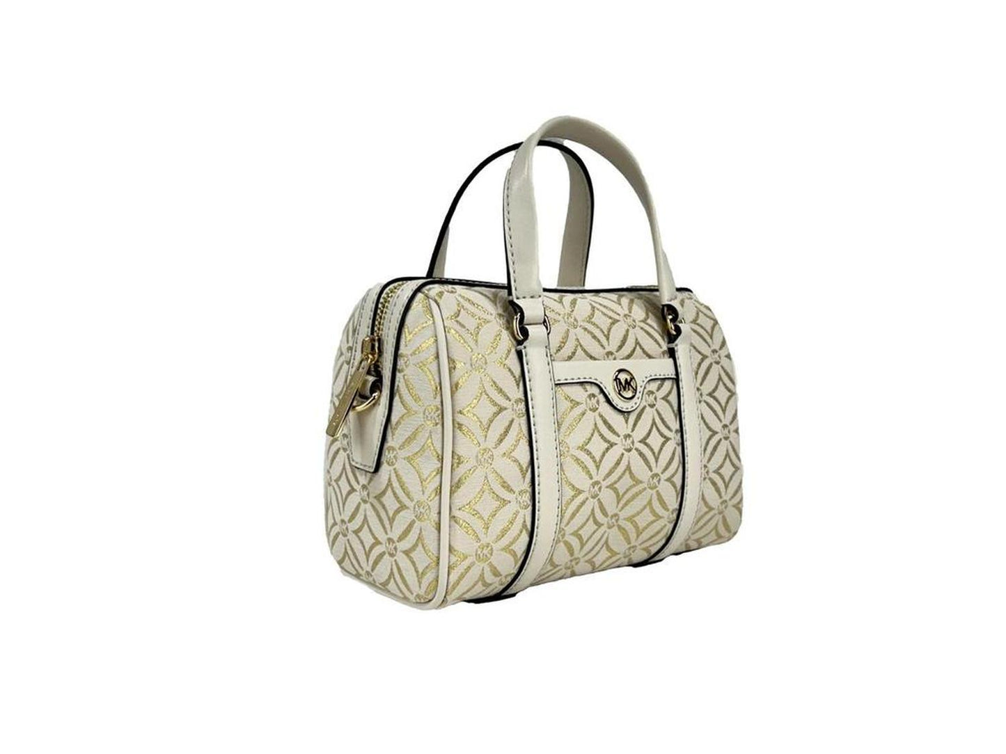 Travel Small Pebbled Leather Duffle Crossbody Handbag Pale gold Women's multi