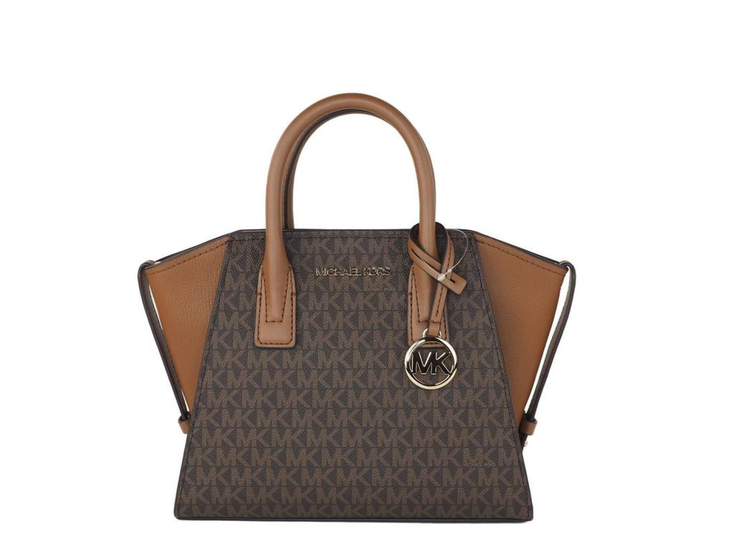 Michael Kors Avril Small PVC Leather Top Zip Satchel Crossbody Bag Women's Purse