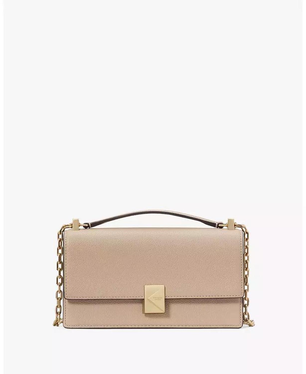 Women's Deco Pebbled Mini Flap Chain Crossbody Bag