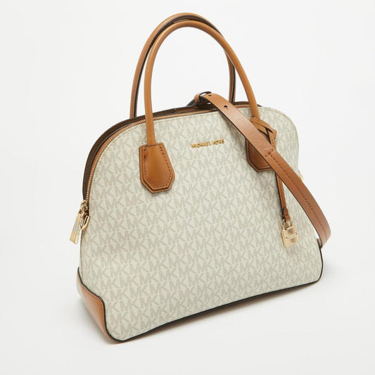 Michael Kors Signature Coated Canvas Veronica Dome Satchel