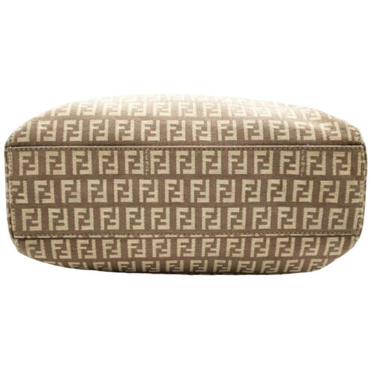 Fendi Zucchino Canvas Shoulder Bag (Pre-Owned)