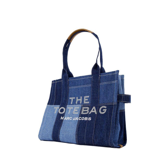 The Large Tote in Blue Denim Canvas
