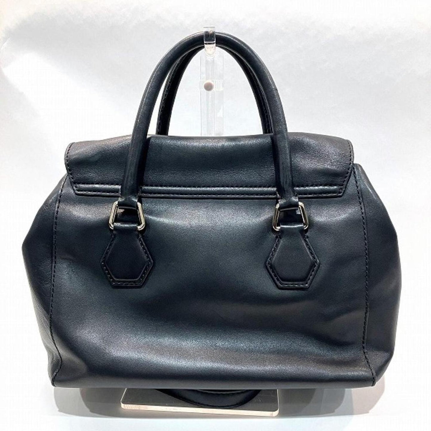 Leather Handbag Shoulder Bag (Pre-Owned)