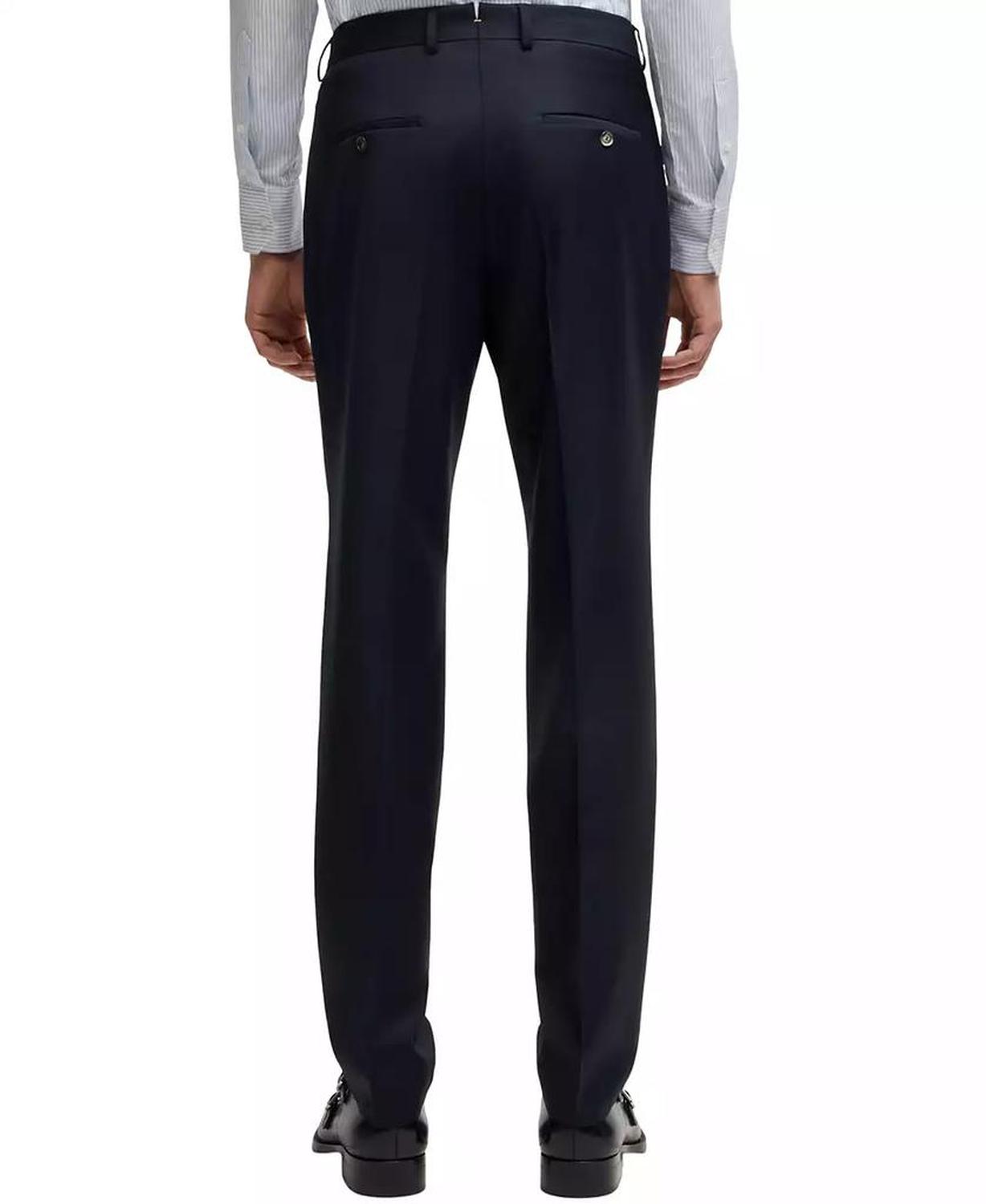 Men's Virgin Wool Slim-Fit Trousers