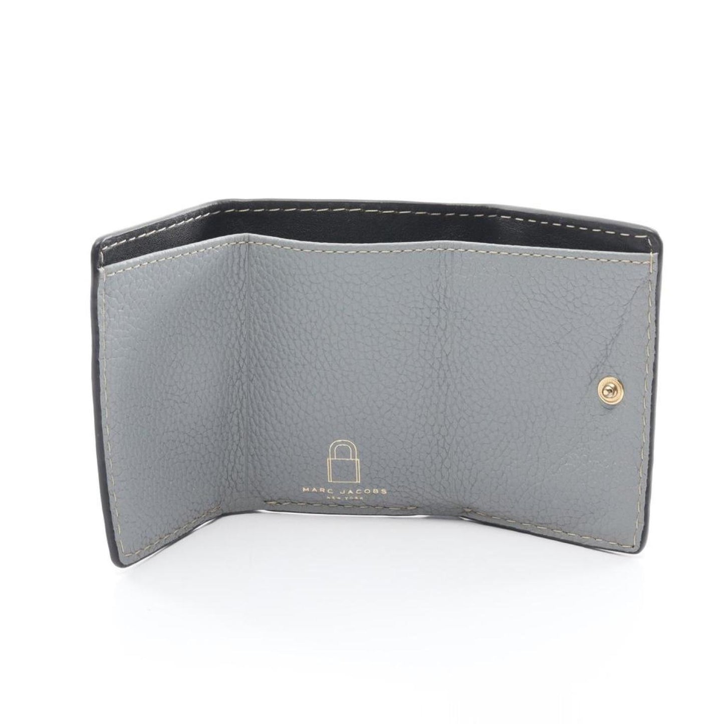 Compact Wallet Bi-Fold Wallet Leather Gray