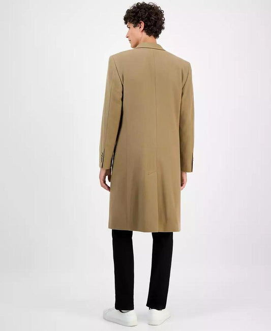 Men's Classic-Fit Solid Pure Cashmere Overcoat