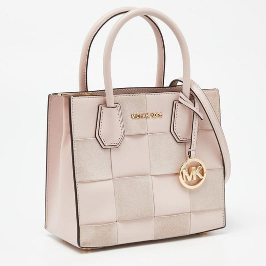 Michael Kors Light Leather And Suede Mercer Tote