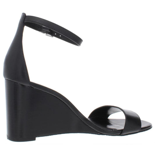 Fiona Womens Stacked Ankle Strap Wedge Sandals