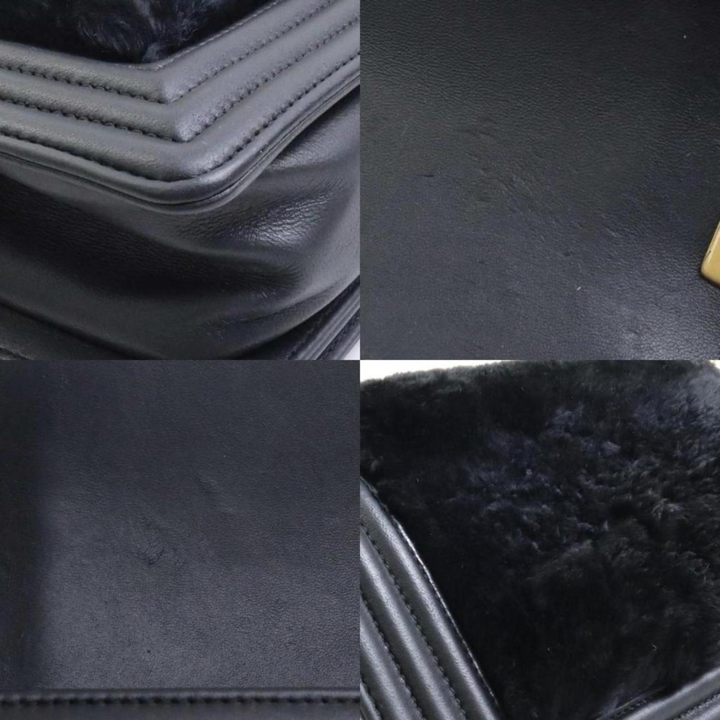 Chanel Boy Fur Shoulder Bag (Pre-Owned)