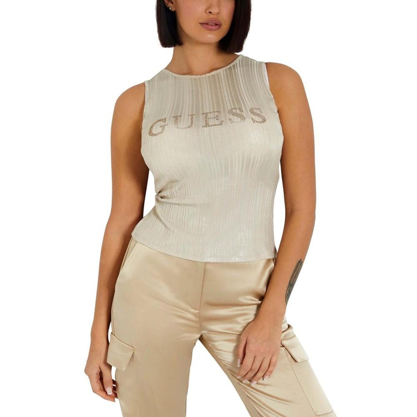 Women's Cristina Embellished Logo Sleeveless Top