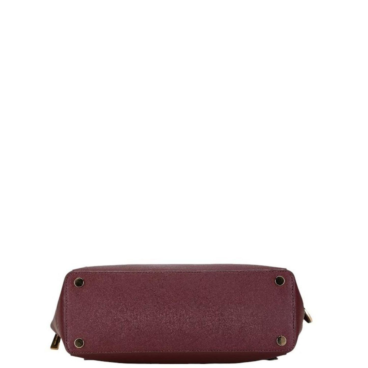 Wine Leather Handbag Tote Bag (Pre-Owned)