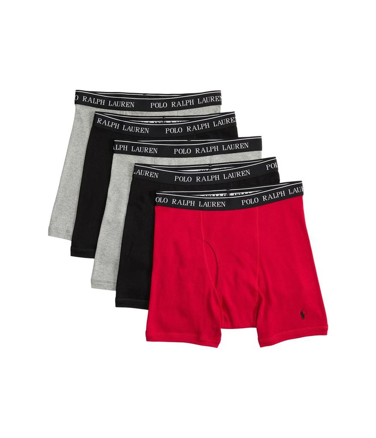 5 Pack Classic Fit Cotton Boxer Briefs