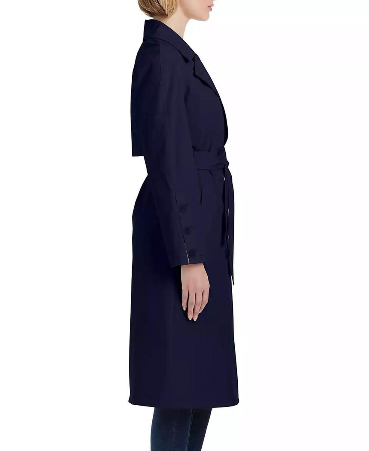 Women's Long Double-Breasted Trench Coat