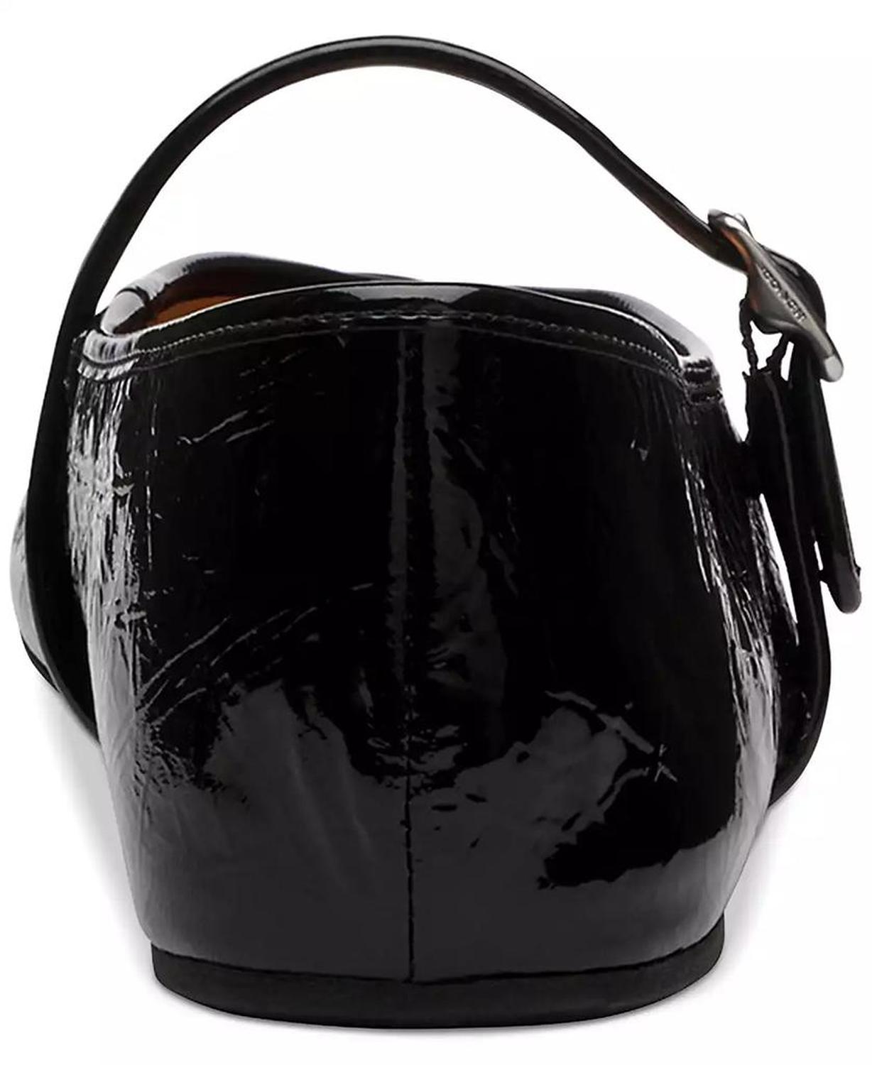 Women's Sculpted C Crinkle Patent Leather Soft Mary Jane Flats