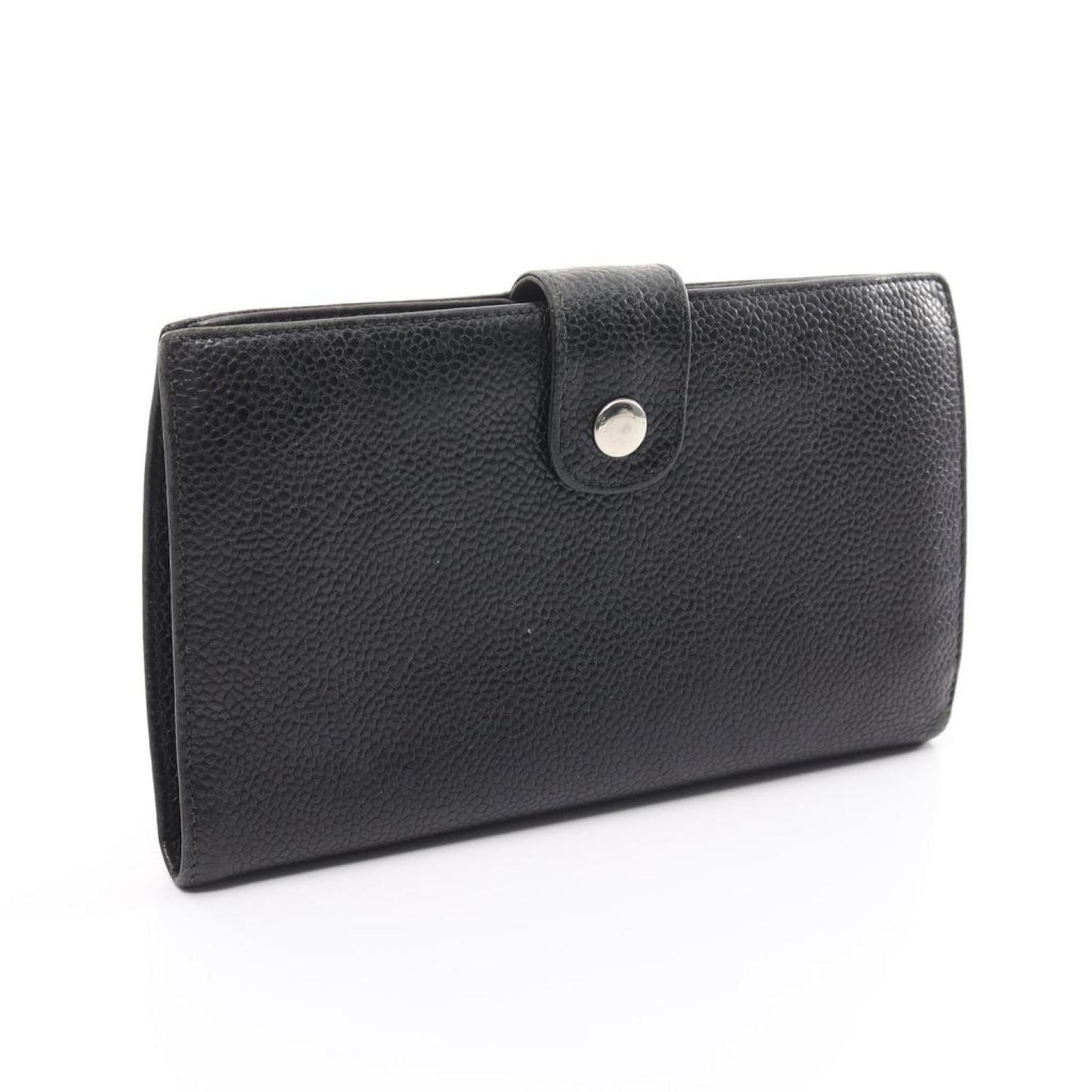 Coco Mark Bi-Fold Long Wallet Caviar Skin Gold Hardware