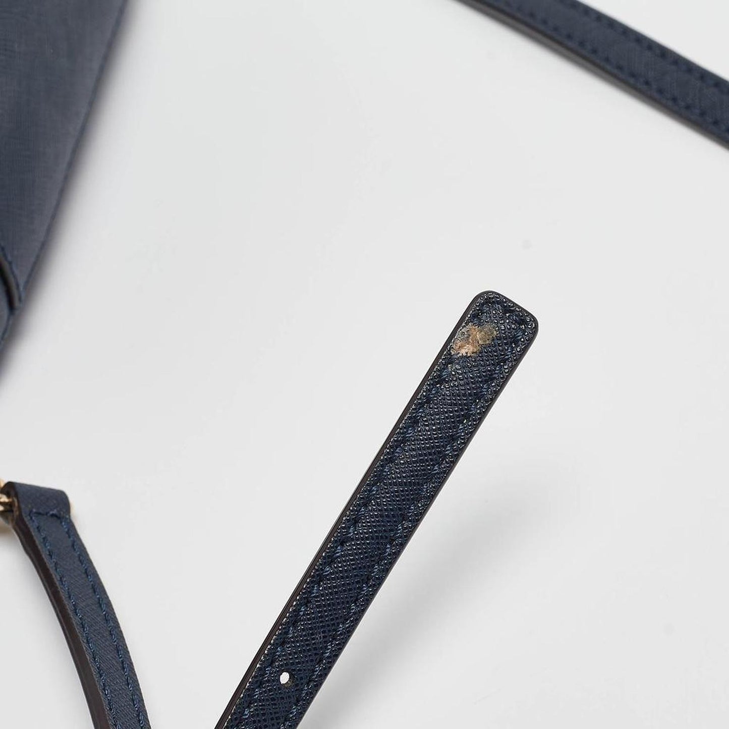 Michael Kors Navy Blue Leather Flap Crossbody Bag