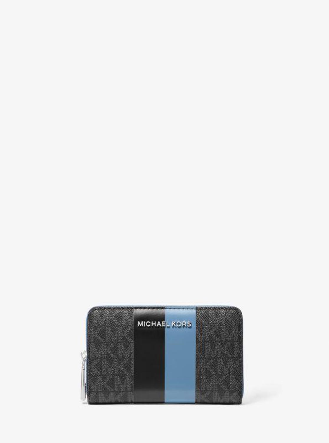 Jet Set Small Signature Logo Stripe Card Case