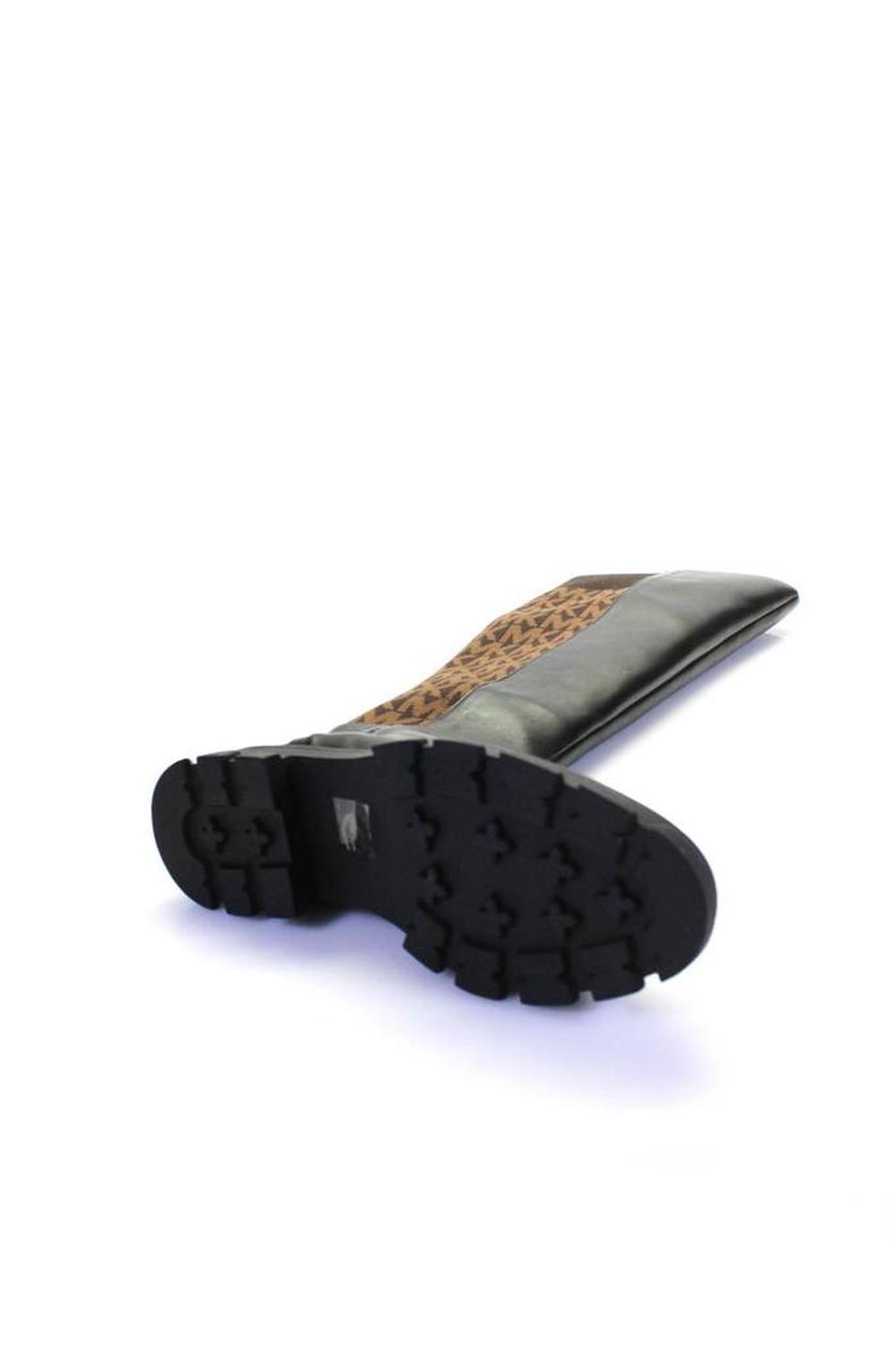 Michael Michael Kors Womens Black/Brown Leather RIDLEY BOOTS Shoes