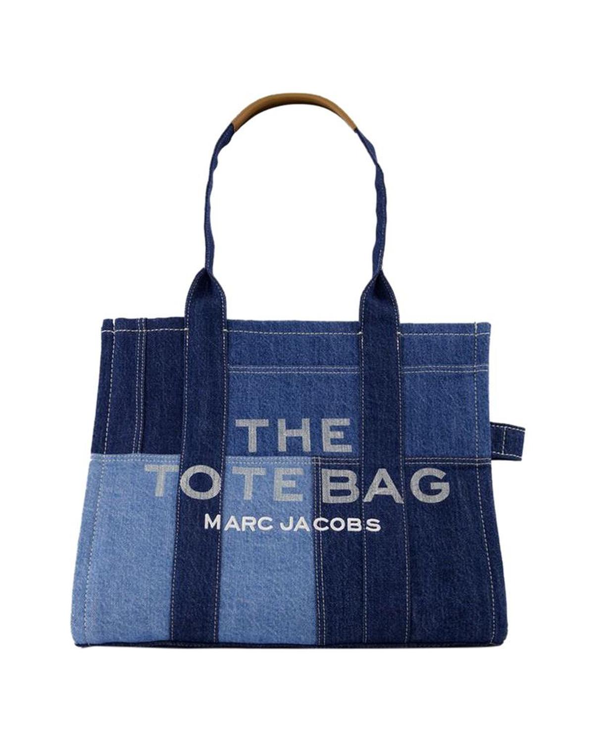 The Large Tote in Blue Denim Canvas