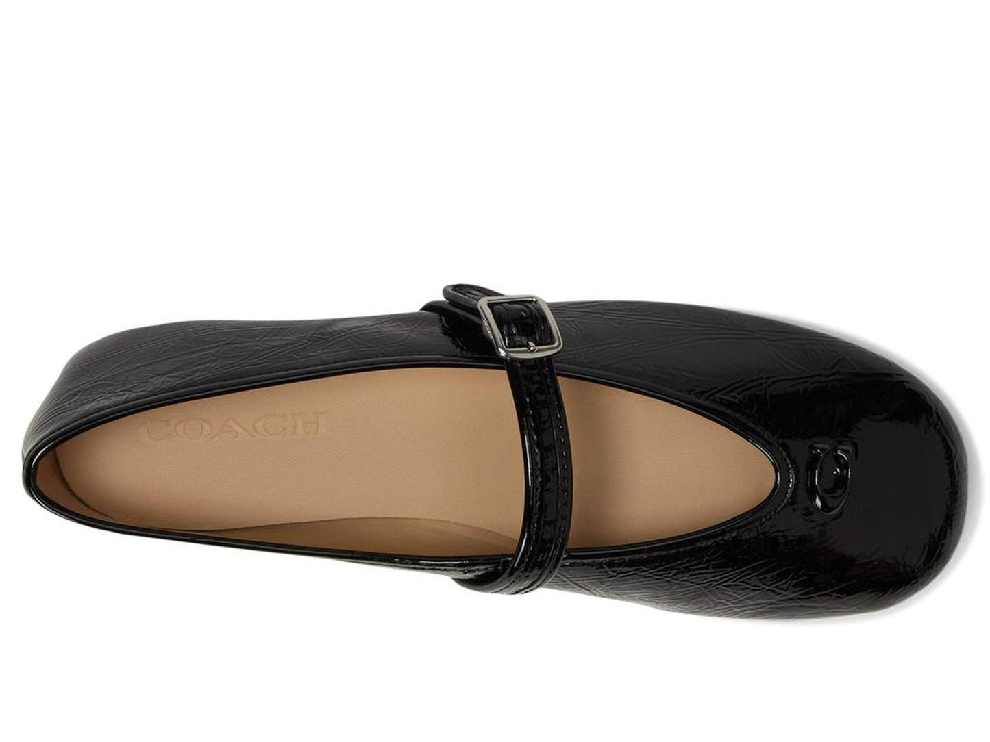 Sculpted C Crinkle Patent Leather Soft Mary Jane